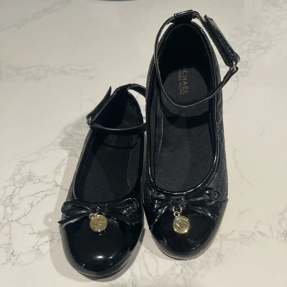 Michael Kors Shiny Black Kids Dress Shoes